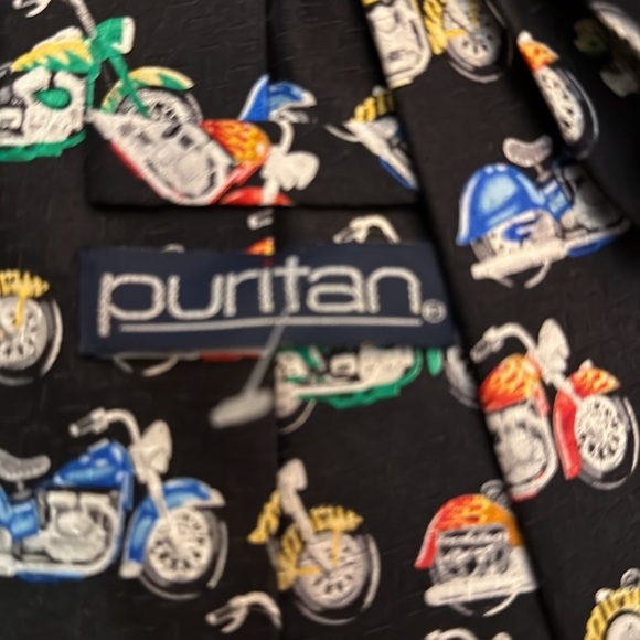 Motorcycle Print Tie NWOT - Picture 4 of 4